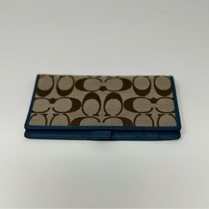 Coach Signature Checkbook Cover